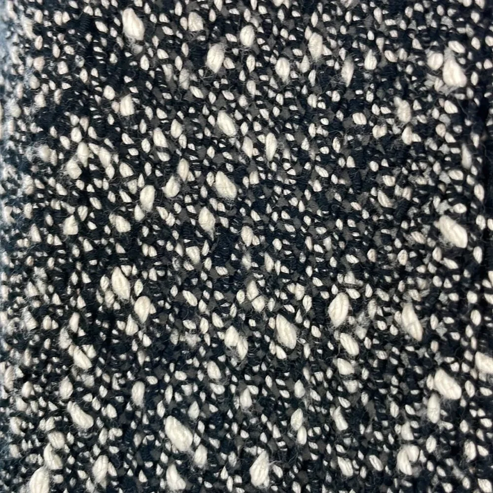 Eileen Fisher Black and White Tweed Open Front Cardigan Sweater. Size Small Pet.